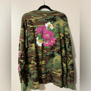 Camo Flower Asphalt Yacht Club Skater Long Sleeve Tshirt from Tilly’s Size 2X